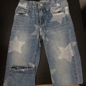 Gap kids 1969 slim girlfriend jeans w/star print